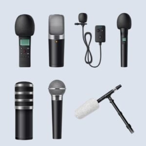 Micrófono profesional compacto con sonido claro para grabación y streaming